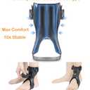 AFO Drop Foot Brace, Upgraded Medical Foot Up Ankle Foot Orthosis Support with Inflatable Airbag for Hemiplegia Stroke Shoes Walking Foot Stabilizer (Left, XL)