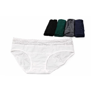 Only 5 Knowyou Cotton Underwear for Women Cheeky Bikini Womens Underwear Pack Sexy Lace Wasit Hipster Brief Panties for Ladies-XL