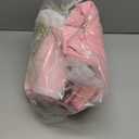 Amidoudou Luxury 3D Flower Embroidered Curtains with Valance, 1 Pair European Double Layer Drapes for Living Room & Bedroom, Pink, 51x90 Inch