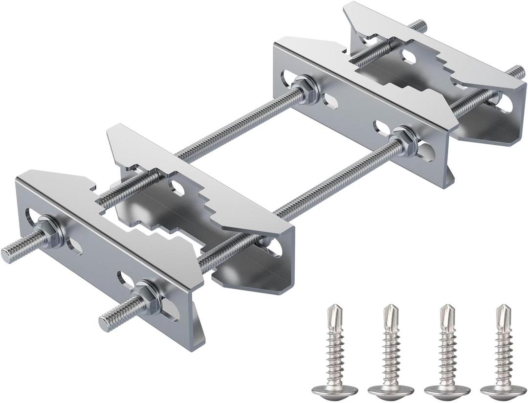 Heavy Duty Pole to Pole Mount -Stainless Steel - Antenna Mast to Mast Bracket (Antenna Pipe Clamp, 1 Set Pack)