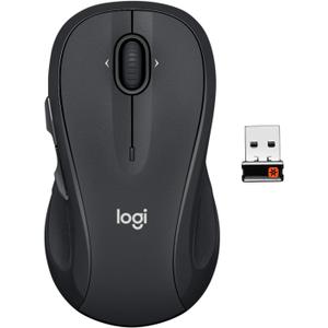 Logitech M510 Wireless Mouse, 2.4 GHz with USB Unifying Receiver, 1000 DPI Laser-Grade Tracking, 7-Buttons, 24-Months Battery Life, PC/Mac/Laptop - Graphite