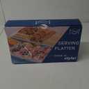 Delling Large Serving Platter, 16/14/12 Inch Rectangular Serving Trays for Serving Food, Serving Tray for Party - Set of 3, White