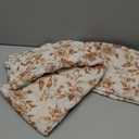 NICETOWN Linen Floral Curtains for Bedroom, Linen Blend Semi Sheer Drapes with Yellow Brown Botanical Peony Print, Back Tab & Rod Pocket Privacy Nature-Inspired Home Decor, W52 x L90 in, 2 Panels