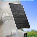 Solar Panel for Security Camera, 5W Solar Panel Charger Compatible with Eufycam 3/3C/2/2 Pro/2C/2C Pro/E/E20/E40/L20/L40/Solo/SoloCam Spotlight, Micro USB&USB-C Port IP65 Waterproof 10ft Cable, 1 Pack
