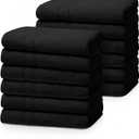 Avalon Towels, Set of 30, Black, 11"x12"