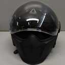 TRIANGLE Full Face Motorcycle Helmets,Off-Road Motocross Helmet for Men & Women,Dual Visor with Internal Tinted Sunshield,Open Face 3/4 Adult Racing Helmet DOT Approved(Black,XL)