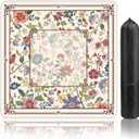 Mahjong Mat for Table, Mahjong Table Mat Flower 31x 31In, Non-Slip Noise Reduction Mah Jong Mat with Carrying Bag, Game Table Cover for Mahjongs Poker Card Dominoes, Christmas Birthday Gift