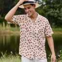 Vytroon Men's Hawaiian Shirts Wrinkle Free Short Sleeve Button Down Tropical Beach Vacation Shirt (XXXL)