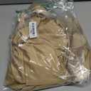 Womens Off Shoulder Sexy V Neck High Split Long Maxi Dress, Formal Cocktail Party Evening Gown Mermaid Dress (Large, Single Shoulder - Gold Brown)