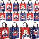 Estune 24 Pcs Baseball Party Favor Bags Baseball Gift Goodie Bags Treat Candy Non Woven Wrapping with Handles Tote for Sports Birthday Party Supplies Sports Theme Decorations