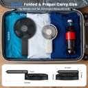 WSKEN Desk Fan Small Quiet - 180 Foldable Portable Fan with Battery Operated, 6 Inch Rechargeable Handheld Fan, 20H Max Cooling Time, 4-Speed, Travel Essential for Outdoor, Office, Gift, Black