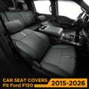Super Cover for Ford F150 Seat Covers 2015-2024 2025 2026 Full Set, for F-150 XL/XLT Leather Truck Seat Cover, for F150 Accessories 2016 2017 2018 2019 2020 2021 2022 2023, Only for Bucket Seat