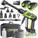 Highsam Cordless Handheld Washer,1500PSI Brushless Portable Cleaning Tool | 24000mAh Batteries,6-in-1+Rotating Nozzle, Foam Cannon,Battery Operated Washer with 16.4FT Hose for Car Home Patio Garden