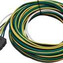 Wesbar 702275 5 Way Trailer Wire End Connector Harness, 25 Foot Length, Splices Easily to Trailer Lighting System, Weather Resistant