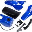 PW80 Plastic Kit, Tank Seat Gas Cap Petcock Chain Guard for yamaha PW80 PY80 PEEWEE Y-Zinger 80 Kid Bikes (Blue)