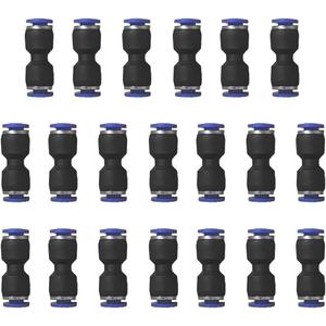 5/32" or 4mm OD Pneumatic quick Connector Push to Connect fittings Straight Union/Coupler (Pack of 20)