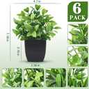Der Rose 6 Pack Fake Plants Mini Artificial Plants for Home Office Farmhouse Bathroom Shelf Decor Indoor