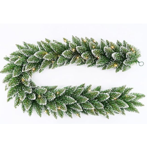 Christmas Garland 6ft Artificial Garlands Xmas Table Decorations Battery Operated Timer Lighted Christmas Decor for Fireplace Mantel, Outdoor Garland, Holiday Wall Stair Railing Decor