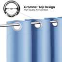 ChrisDowa Room Darkening Curtains 80 Inches Long 2 Panels Set for Living Room, Grommet Thermal Insulated Blackout Curtains for Bedroom (Sky Blue, 52 x 80 Inch)