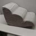 Dog Stairs for Small Dogs & Cats 15.7" H, High Density Foam Dog Steps Ramp for Couch Sofa and Chair, Pet Stairs with Non-Slip Bottom and Remove Washable Cover, 3-Step Pet Steps, Grey