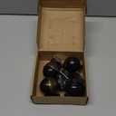 2 Inch Antique Brass Ball Casters with Brake - Set of 4 Heavy-Duty Swivel Plate Casters, Vintage Furniture Wheels for Sofa, Cabinet, Kitchen Cart