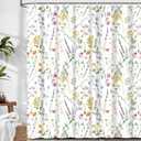 Shower Curtain for Bathroom, Cute Shower Curtain Sets with 12 Hooks, Waterproof Fabric Bath Curtain for Home, 72Wx72H Beautiful Flowers