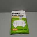 Pureegg Plastic Table Cloth Disposable 10 Pack, 84'' Round Table Cloths, Party, Picnic, Wedding, Decorative Tablecloths, Round, White Plastic Cover, Leakproof & Sturdy, White