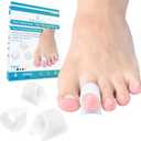 Byehambuni Hammer Toe Straightener, 6 Pack Hammer Toe Corrector for Women, Gel Toe Straighteners for Curled, Crooked, Bent, Claw, Hammertoes for Women and Men, 3 Different Sizes (White) (SML)