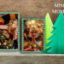 Mimosa Moments Christmas Picture Frame with Green Rhinestones 4x6" photo