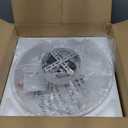 VOLISUN Low Profile Ceiling Fans with Lights and Remote,15.7in Modern Ceiling Fan Flush Mount, 3000K-6500K Dimmable Bladeless LED Fan Light,White Fandelier Ceiling Fans with Lights for Bedroom