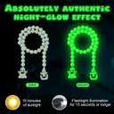2 x Cunno Halloween Glow in The Dark Bead Decoration for Tiered Tray Ghost Pumpkin Plastic Luminous Beads String for Home Mantle Window Wall Hanging Decor Halloween Party Supplies,26.38 inch Long