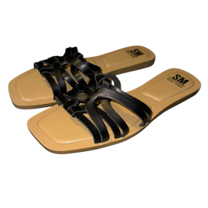 SMNY Black Slippers, Size: 10