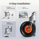 Heavy Duty Boat Launching Wheels, Deluxe Transom Trailer Wheel Kit with Quick Release Pins, Pneumatic Tires for Jon Boat Dinghy Fishing Boat