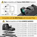 CVLIFE WolfCloak X03 Motion Awake Green Dot Sight for RMR Footprint, 3 MOA Reflex Sight with 0.33" Ultra-Low Profile & 24mm Lens for Full-Sized Pistols, Optics Adapter for MOS & 21mm Picatinny Base