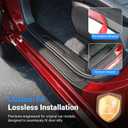 Door Sill Protector Compatible with 2022-2026 Toyota Tundra Car Threshold Protector TPE Car Door Entry Guard Replacement for 2022-2026 Toyota Tundra Accessories
