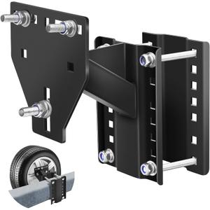 Trailer Spare Tire Mount, Boat Spare Tire Mount for Utility Trailer, Upgrade Spare tire Carrier, Fits 4 5 6 8 Lugs Trailer Wheels, Holds Up to 150 Lbs