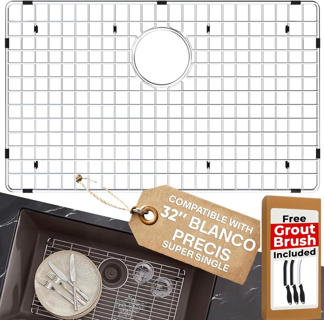 221206 Sink Grid - Only Compatible with [32" BLANCO PRECIS SUPER SINGLE] - Sink Grid Size [27.6" X 14.6"] - Durable Sink Grate, Perfect for Enhanced Efficiency