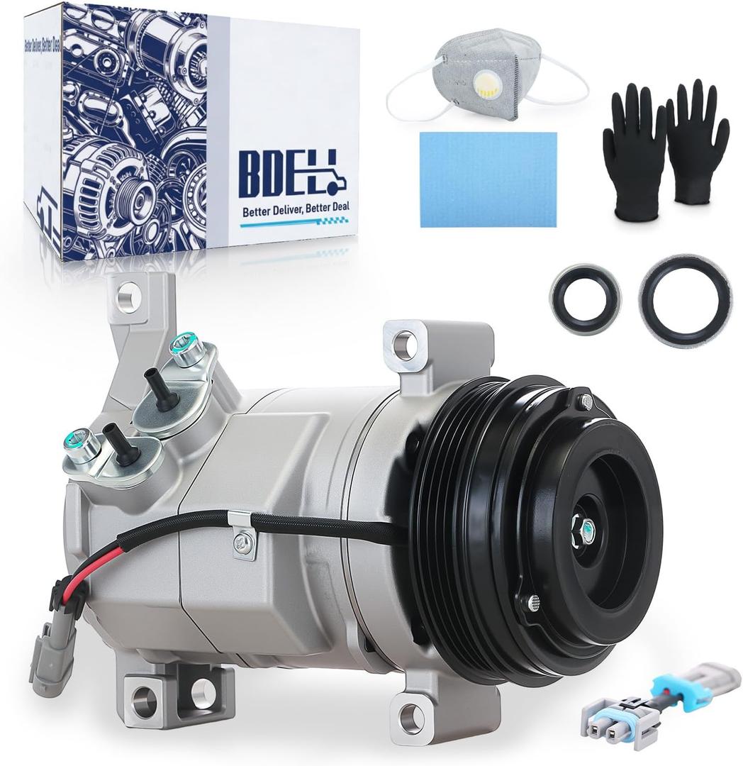 AC Compressor Fit for 2000-2013 Chevy Silverado Suburban 1500 2500 Tahoe GMC Yukon XL 1500 2500, 2001 2002 2003 2004 2005 2006 2007 2008 2009 2010 2011 2012 2013 Air Conditioner Compressor CO 29002C