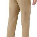 TBMPOY Men's Hiking Pants Lightweight 6 Cargo Pockets Quick Dry Water Resistant Outdoor Travel Work Fishing (32, Khaki)