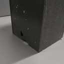 Teamson Home 38.58 in. Modern Curved Faux Slate Waterfall Fountain for Indoors or Outdoors with LED Light Accents and 1.98-Gallon Pump, Black and Stone Gray