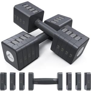 Adjustable Dumbbells Hand Weights Set: Sportneer 5 in 1 Weight Adjustment 10 LB Dumbbells Set of 2 Free Weights Fast Adjust Dumbbell Weight Set for Women Men Home Gym Exercise Workout Strength