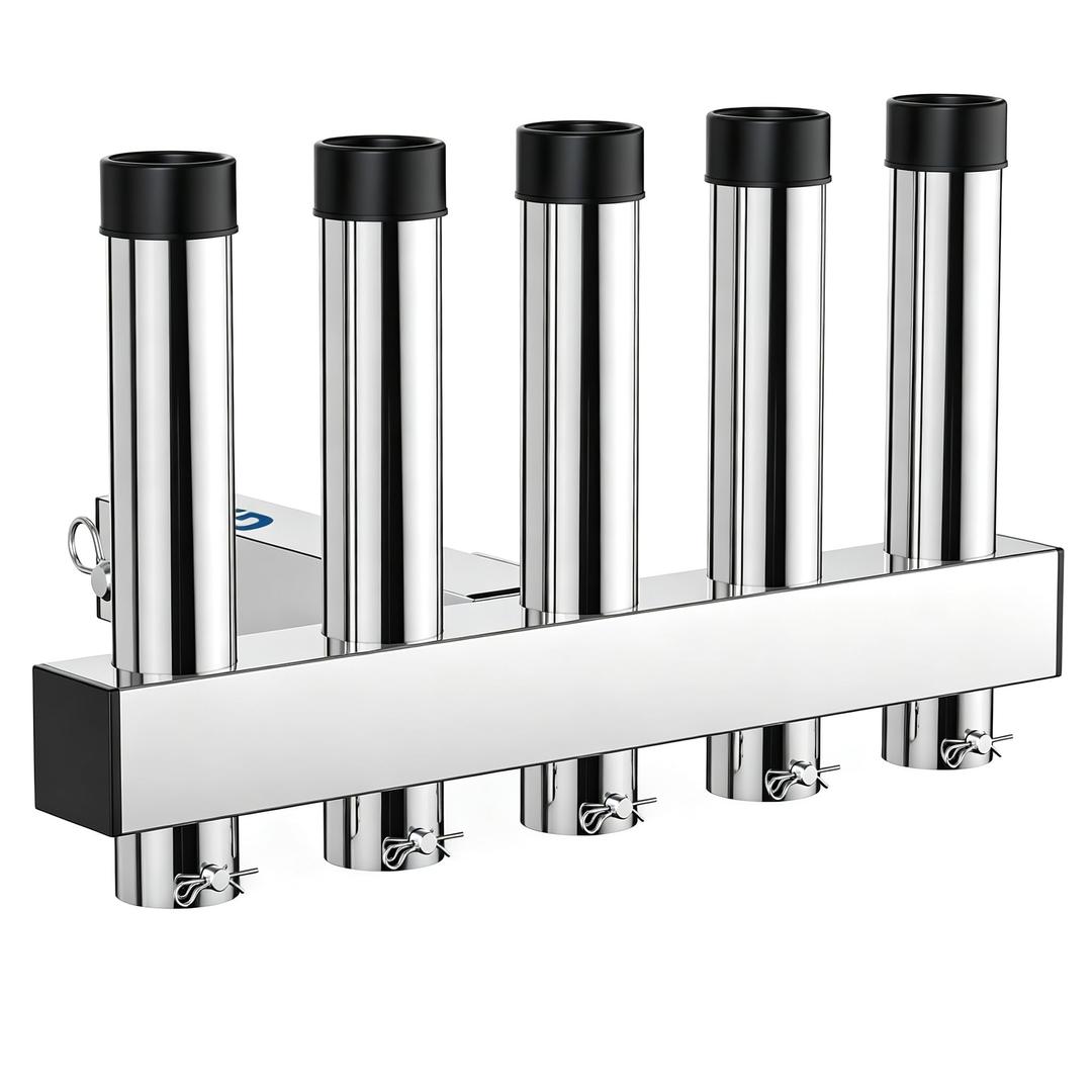 Garvee 4-Tube Fishing Rod Holder 2" Hitch Stainless Steel Angle Adjustable