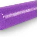 ProsourceFit High Density Foam Rollers Long, Firm Full Body Athletic Massage Tool for Back Stretching, Yoga, Pilates, Post Workout Muscle Recuperation (18"H x 6"D, Purple)