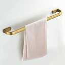 WINCASE Brass Bathroom Accessories, Bath Towel Holder Antique, Towel Bar Set Toilet Paper Holder Robe Hook Brushed Brass Wall Mounted
