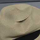 Joywant Womens Straw Fedora Beach Sun Hat, Packable Wide Brim Panama Hat for Women UV UPF50+ Summer Hat (Medium, Abby-beige)
