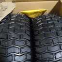 15x6.00-6 Tubeless Lawn Mower Tires, 2 Pack 15x6.00-6 Replacement Lawnmower Tires with Oil Filling Nozzle and Thickened Rim, Compatible with Most Riding Mowers and Lawn Tractors