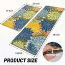 Arenarug Kitchen Mats for Floor 2PCS Cushioned Anti Fatigue Kitchen Mats Waterproof Non Slip Kitchen Mat Rug Set Comfort Foam Standing Mat for Sink, Laundry, Office, 24"x39"+24"x59", Yellow Green, 24"x39"+24"x59"-0.4 Inch