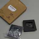 HOMOTEK 2-3/4 Inch Square Recessed Sliding Closet Door Finger Pulls, Inner Dia 2-1/8 Inch(54mm) Stainless Steel Flush Handles for Pocket, Bypass Door, Barn Drawer Pulls(Black, 2 Pack)