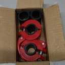 Barbell Clips 1 Inch Quick Release Weight Clamps 0.9-1.18inch Multi-Size Adjustable Olympic Clamps for Bars (Red)