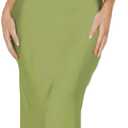 Phicia Sexy Satin Halter Neck Backless Maxi Dress for Women Elegant Tie Cowl Back Formal Wedding Guest Dress for Summer (Small, Olive)